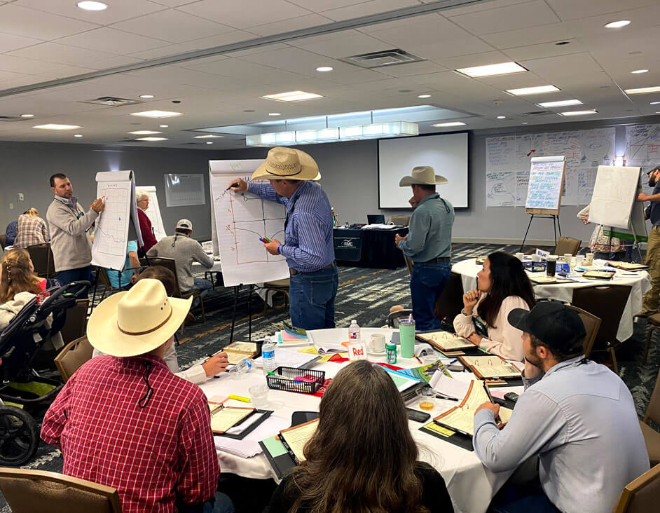 Ranching for Profit School groups working on charts