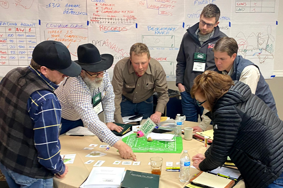 Ranching for Profit group working at a table